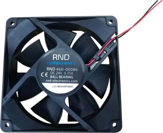 Actual product image RND Components Axial fan DC 120x120x38mm 24V 209.3m³/h (120 mm)