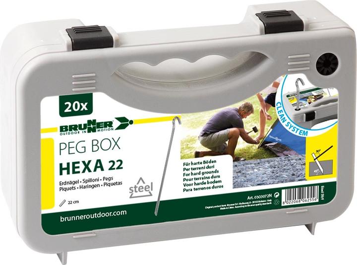 Actual product image Brunner Peg Box Hexa peanut 20 pieces 22cm