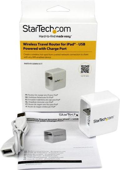 Actual product image StarTech Mobile Wireless WiFi Travel Router for iPad / Tablet / Laptop - USB Powered with Charging Port