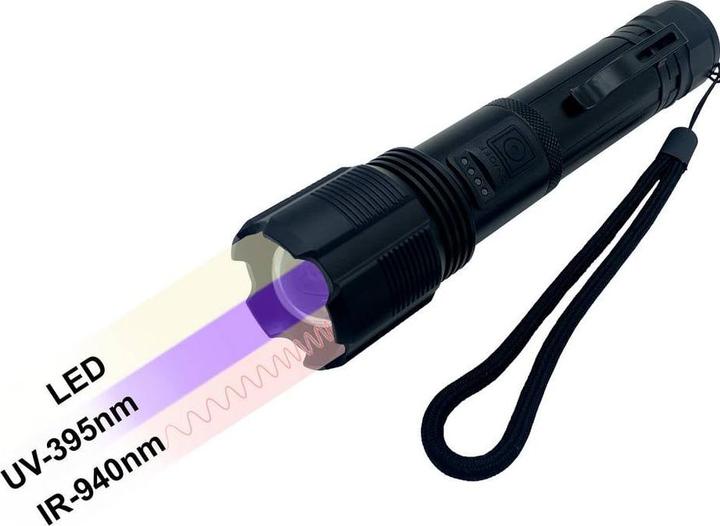 Immagine prodotto Berger & Schröter UV-Lampe, Infrarot-LED, LED Taschenlampe akkubetrieben 186 (16 cm)