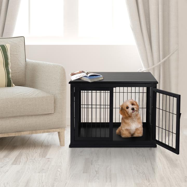 Produktbild PawHut Hundekäfig mit 2 Türen (Hund, Abschliessbar)