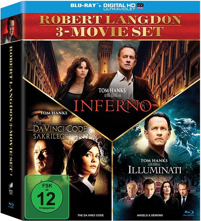 Actual product image Sony The Da Vinci Code - Sacrilege / Illuminati / Inferno (Blu-ray, 2017, German, Italian, English)