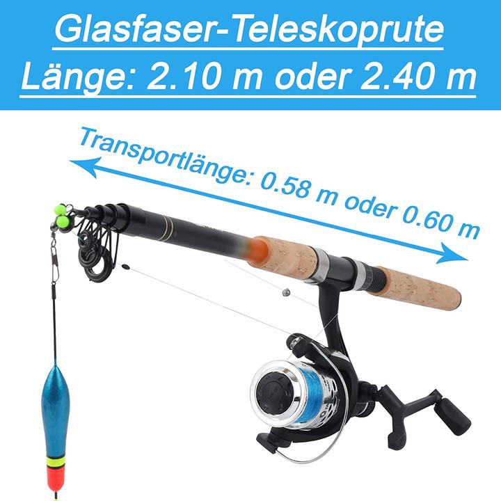 Produktbild Q-Tac Angelset Forelle 210 cm (Teleskoprute, 210 cm)
