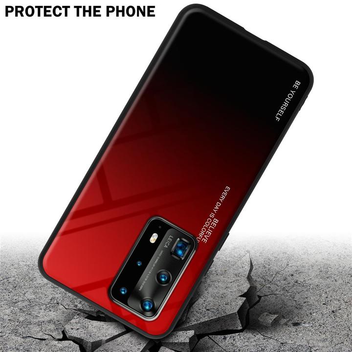 Produktbild Cadorabo TPU 2 Farben Glas Cover (Huawei P40 Pro+)