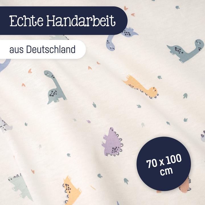 Productafbeelding Julius Zöllner Gevoerde jersey deken, Little Dinos (25 x 10 cm)