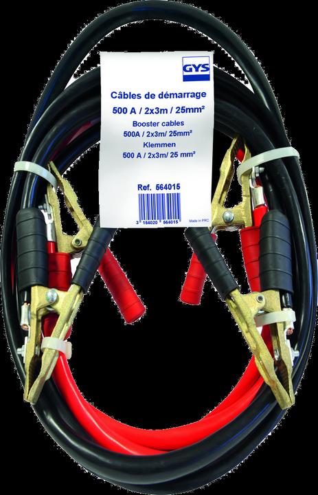 Image du produit GYS Câble de démarrage, 500 A, 25 mm², 3 m (500 A)