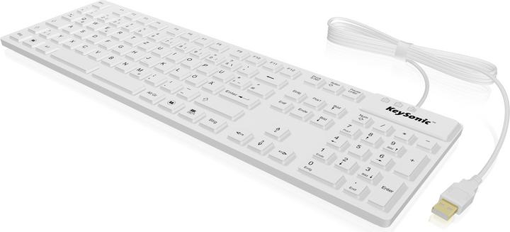 Produktbild KeySonic KSK-8030 IN Industrie Silikontastatur eronomisch wasserdicht antimikrobisch resistent gegen alkal... (DE, Kabelgebunden)