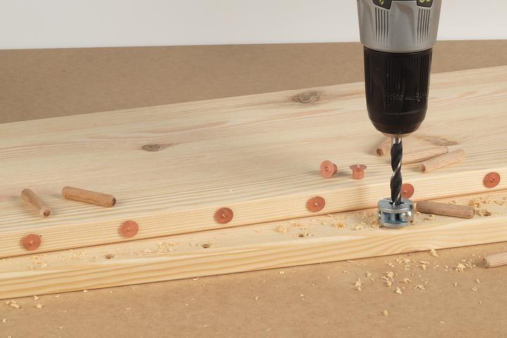 Produktbild wolfcraft 4 Dübelfixe – Dübel-Markierspitzen, Ø 8 mm (4 Stk.)