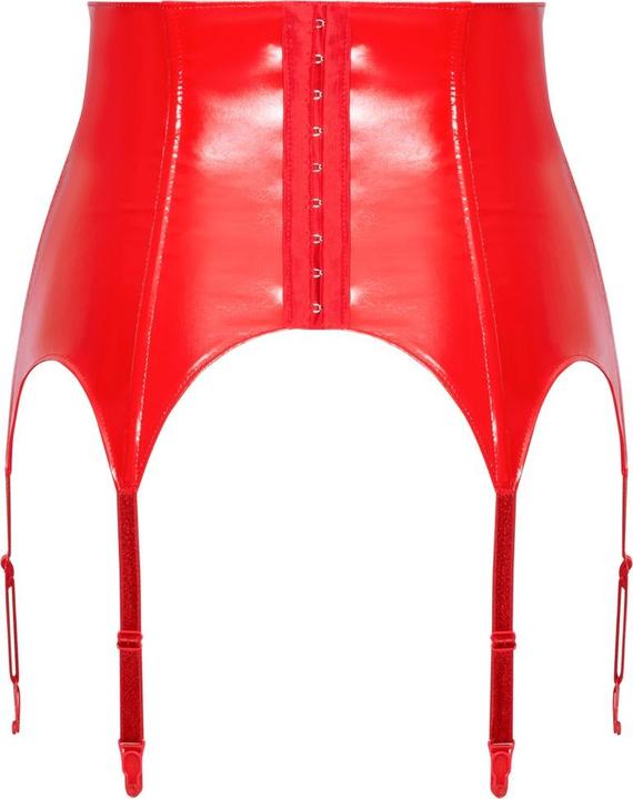 Actual product image Black Level Vinyl Suspender Belt (L)
