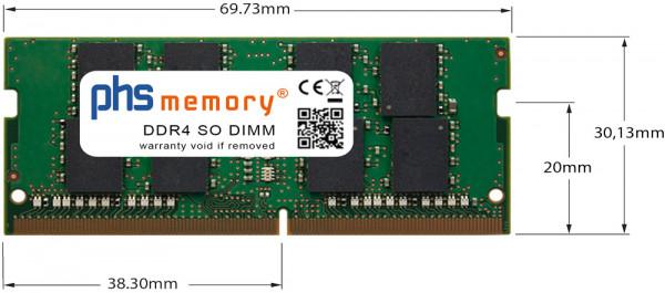 Actual product image PHS-memory 8GB RAM Memory for Toshiba Portege Z30-E-10V DDR4 SO DIMM 2400MHz (1 x 8GB)