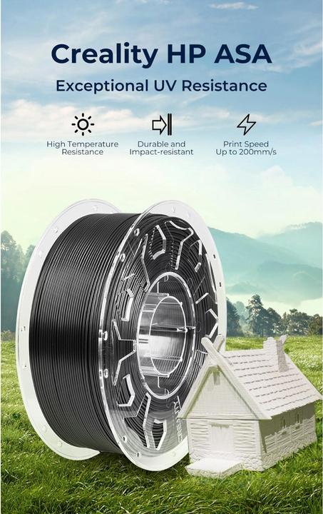 Image du produit Creality Filament (ASA, 1.75 mm, 1000 g, Noir)