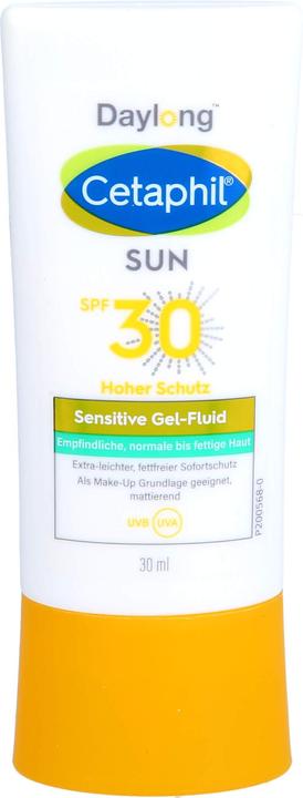 Image du produit Daylong Cetaphil sun 30 sensitive gel-fluide visage, 30 ml de gel (Gel solaire, SPF 30, 30 ml)