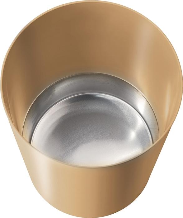 Actual product image Helit Security wastepaper basket with aluminium insert 13L - gold - TÜV-certified (13 l)