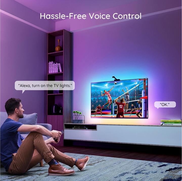 Actual product image Govee DreamView T1 TV- Light Strips, 75"-85" (RGBIC, 499 cm, Indoor)