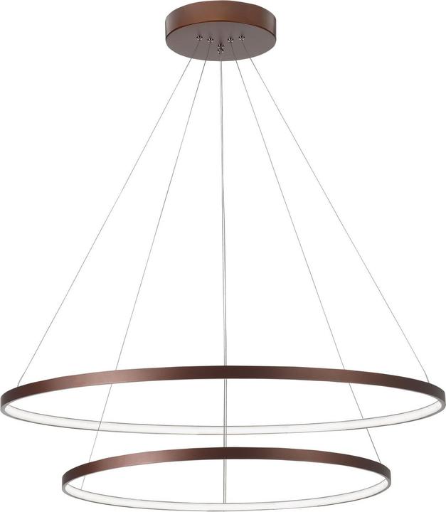 Actual product image Nova Luce FERROL LED pendant light brown 99W warm white 130x80cm dimmable 6265003