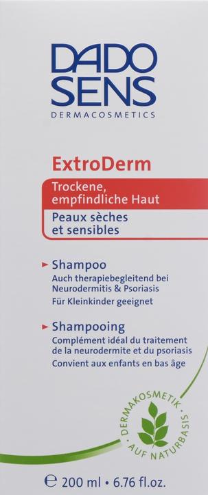 Actual product image Dado Sens EXTRODERM Shampoo - Dry & sensitive scalp (200 ml, Liquid shampoo)