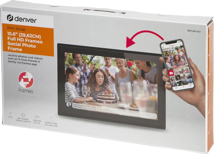 Actual product image Denver Frameo PFF-1514 (15.60", 1920 x 1080 pixels)