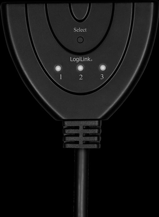 Actual product image LogiLink HD0040 HDMI Splitter 1x3/3x1-Port, 4K/30 Hz, CEC,bidirect, pigtail