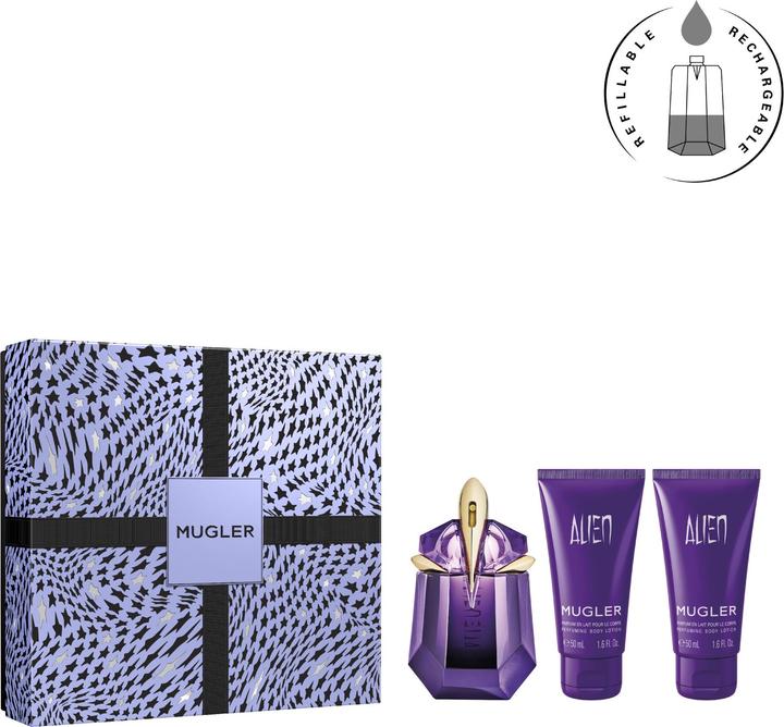 Actual product image Thierry Mugler Set Alien Eau de Parfum 30ml + 2x Body Lotion 50ml (Eau de parfum, 130 ml)