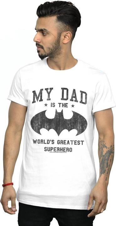 Immagine prodotto Batman My Dad Is A Superhero Maglietta Uomo (M)