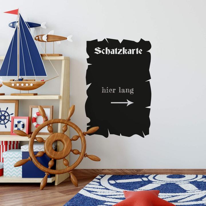 Image du produit Trenddeko Carte au trésor en feuille de tableau noir (70 x 105 cm)