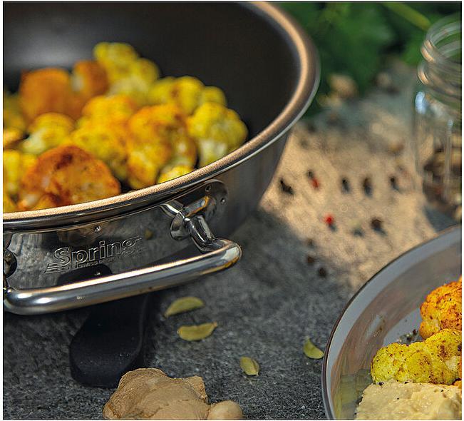 Actual product image Spring Servierpfanne XL hoch (28 cm, Frying pan, Stainless steel)