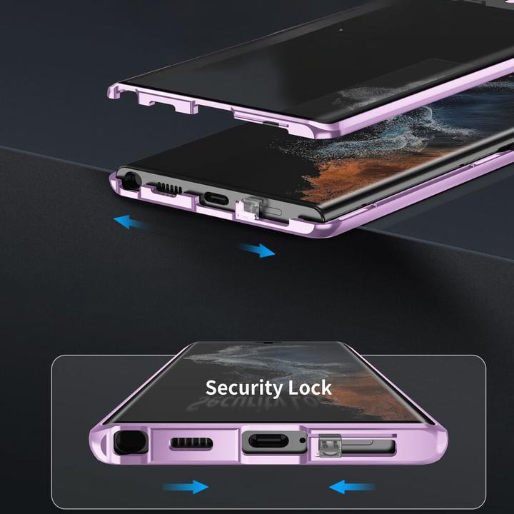 Produktbild Cover-Discount Magnetische Schutzhülle mit Panzerglas gold (Samsung Galaxy S24 Ultra)