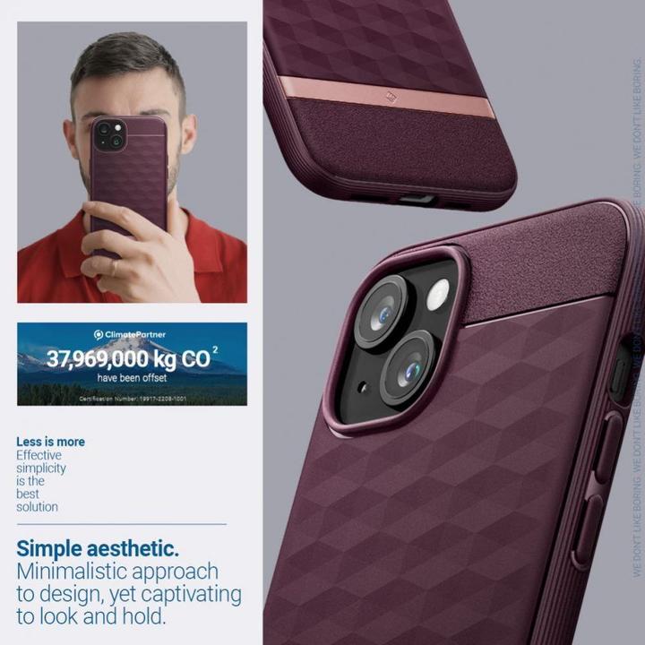 Produktbild Caseology Parallax MAG iPhone 15 6.1" Magsafe Burgundowy/Burgundy ACS06820 (Apple iPhone 15)