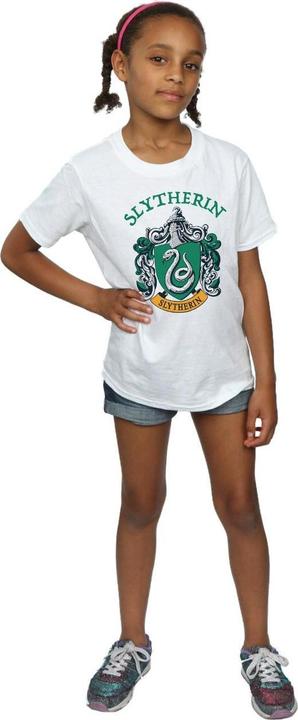 Actual product image Girls Slytherin Crest Cotton T-Shirt (140, 146)