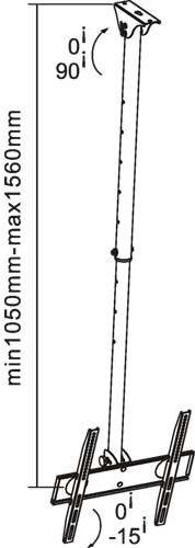 Produktbild InLine Befestigungskit (Deckenhalterung) für flat panel - Bildschirmgrösse: 58-107 cm (2 (Diverse)