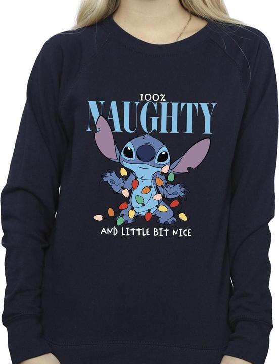 Actual product image Disney Womens/Ladies Lilo & Stitch Naughty & Nice Sweatshirt (5XL)