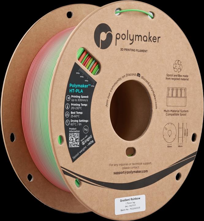 Actual product image Polymaker HT-PLA Gradient (Though PLA)