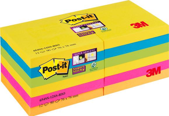 Actual product image Post-it Super Sticky Rio Notes (127 x 76 mm)