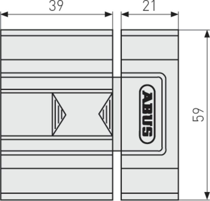 Actual product image Abus Door bolt SR 30