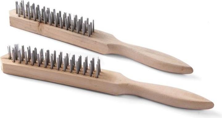 Actual product image Gastro Hero Wooden steel brush with wire rows (29.70 cm)