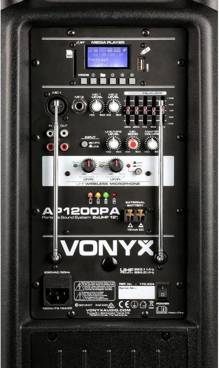 Actual product image Vonyx AP1200PA Handmics (Active, 1x 600 W)