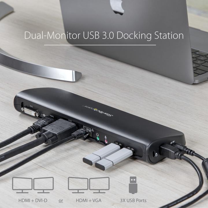 Image du produit StarTech Usb3sdockhdv (USB-B, 1 Ports)