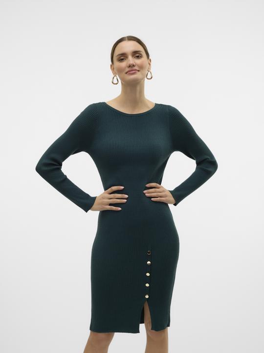 Immagine prodotto Vero Moda VMABA BUTTON LS BOATNECK DRESS GA EXC Vestito a maglia (XL)