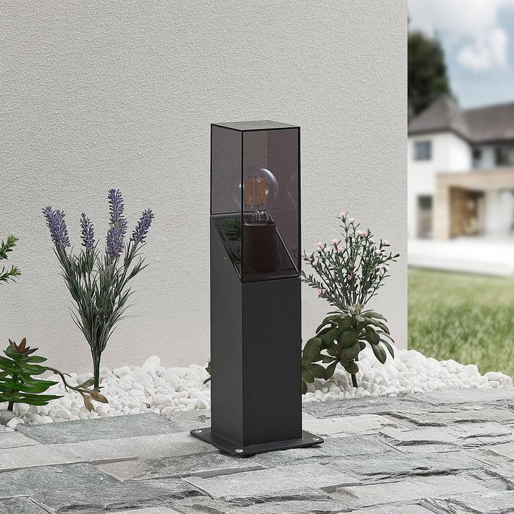 Actual product image Lucande Fiola garden light H40 Anthracite (E27, IP54)