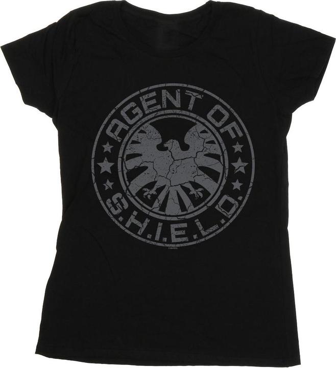 Avengers Schild Beaten Circle TShirt aus Baumwolle