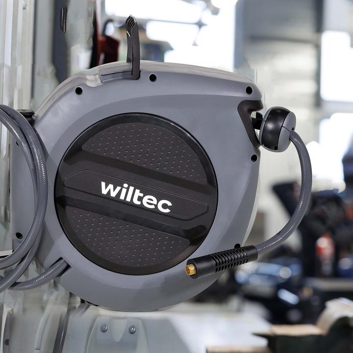 Image du produit Wiltec Enrouleur de tuyau d'air comprimé 20m Enrouleur de tuyau d'air comprimé 17 bar Enrouleur