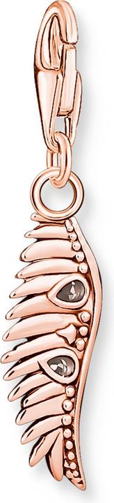 Immagine prodotto Thomas Sabo Ciondolo con piuma di fenice e pietre rosa in oro rosa (Argento 925)