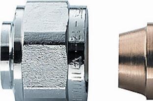 Frese kompressionskobling DN10xØ10 mm, for kobberrør (Press connection)