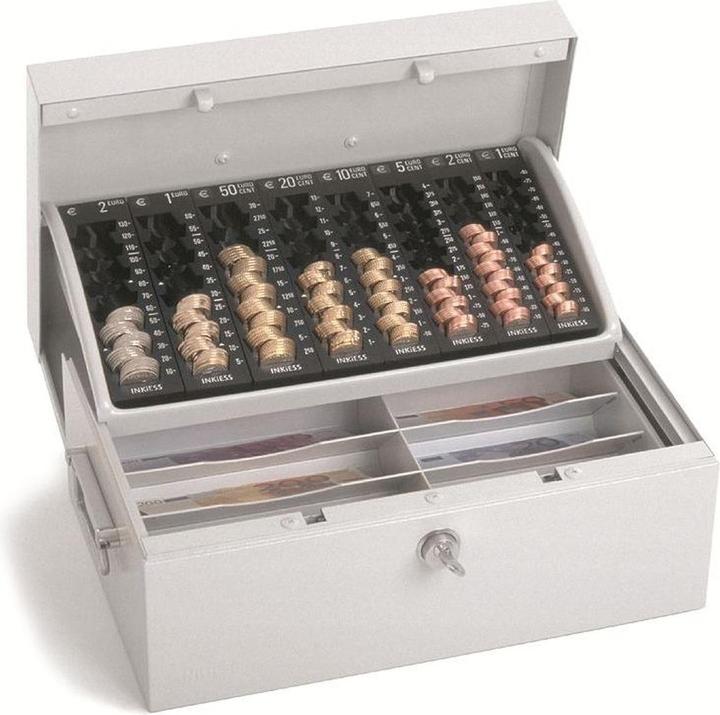 Produktbild Inkiess Geldzählkassette Rekord 87 ST (BxTxH) 39,0x25,0x17,5 cm lichtgrau