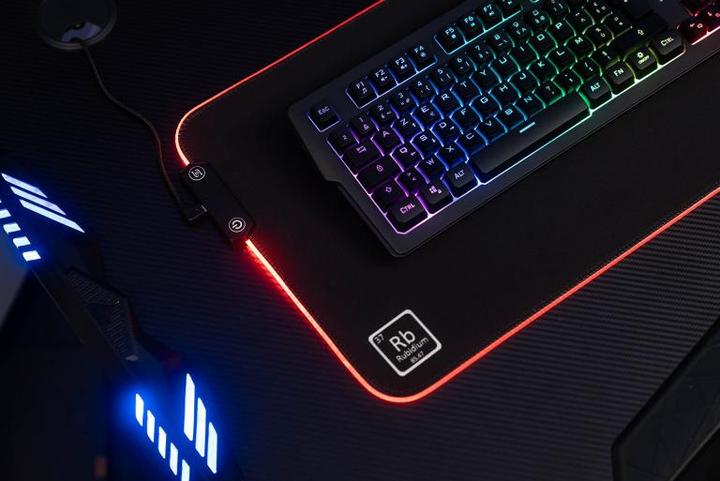 Actual product image The G-Lab Tapis de Souris compatible Rubidium RGB - XXL (Noir) (XXL)