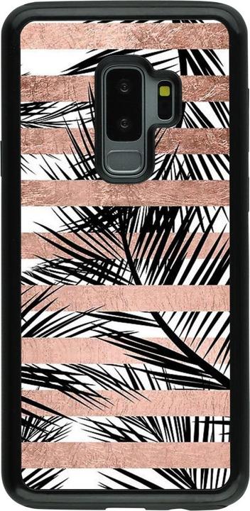 Actual product image PhoneLook Coque Hybrid Armor noir Palm trees gold stripes (Samsung Galaxy S9+)