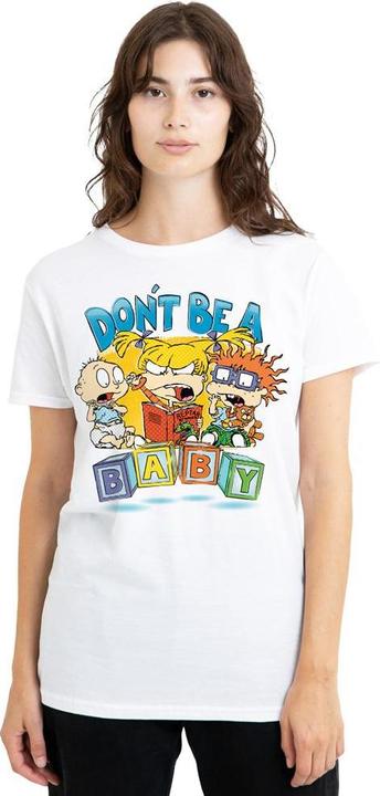 Actual product image Rugrats Unisex Adult Don't Be A Baby Blocks T-Shirt (L)