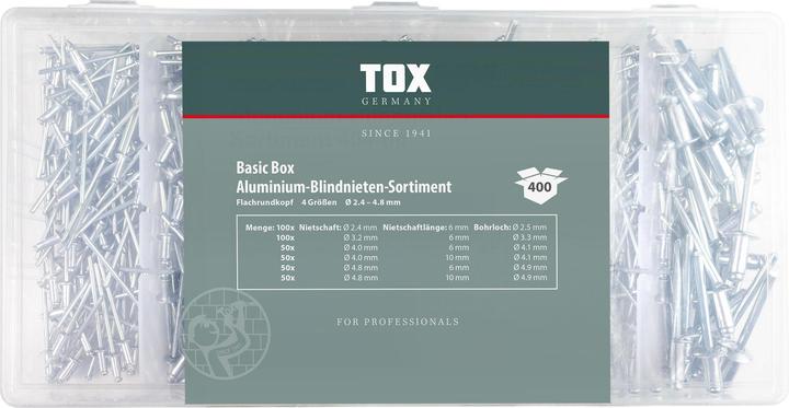 Produktbild Tox Basic Box Blindnieten - Sortiment 400 tlg.