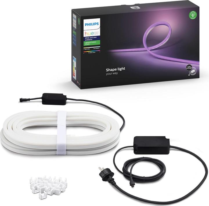 Actual product image Philips Hue Outdoor Light Strip 5m DE Plug (Multicoloured, 500 cm, Outdoor)