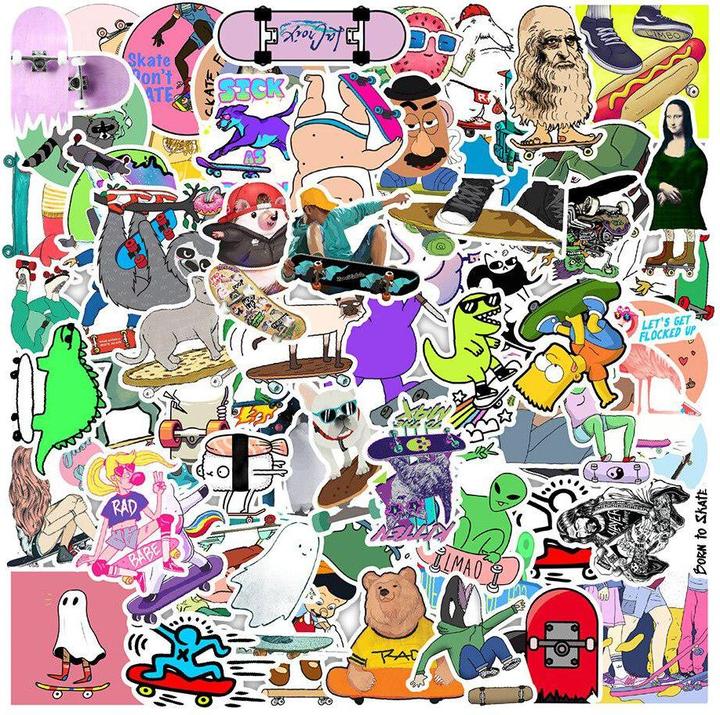Image du produit JTI Mega-Pack d'autocollants - Skateboard